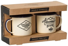 Căni bej 2 buc. din metal 150 ml – Gentlemen's Hardware