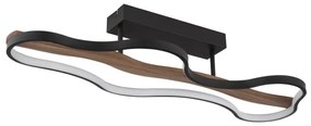 Plafoniera design industrial Bezzy negru, maro