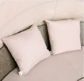 Deuba Sezlong de ratan de gradina LAZY - crem 185 cm