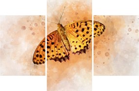 Tablou - Fluture portocaliu, aquarelă (90x60 cm)