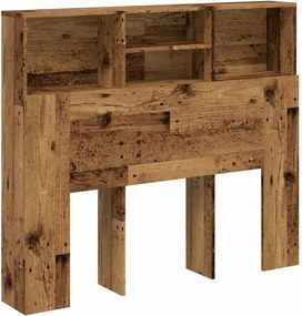 vidaXL Tăblie pat cu dulap, lemn vechi 120x19x103,5 cm lemn prelucrat