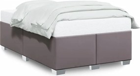 vidaXL Cadru de pat, gri, 120x200 cm, piele ecologică