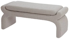 Bancă bej cu tapițerie din țesătură bouclé Nafya – Light &amp; Living