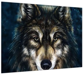 Tablou pe sticlă - Wolf (70x50 cm)