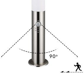 Deuba Lampa de exterior Dahlia cu senzor - argintiu
