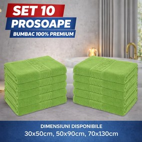 Set 10 Prosoape Baie Premium, Bumbac 100%, 550g/m², Model Greek – Super Absorbante