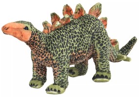vidaXL Jucărie de pluș dinozaur stegosaurus, verde și portocaliu xxl