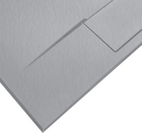 Cadita de dus Rea Bazalt Grey 90x90