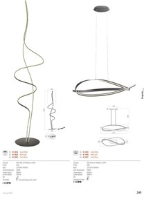 Redo 01-3625 - Lampă de podea cu LED dimabilă IMPULS LED/36W/230V aurie