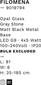 Lustra suspendata stil minimalist FILOMENA 4L