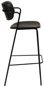 Scaun de bar din piele artificială DAN-FORM Denmark Zed, înălțime 107 cm, negru