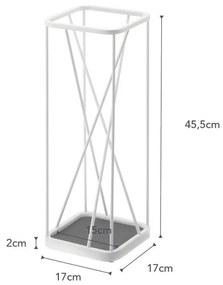 Suport pentru umbrele YAMAZAKI 9 Square, alb