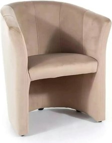Fotoliu TM-1, stofa catifelata bej - Bluvel 28, 67x60x76 cm
