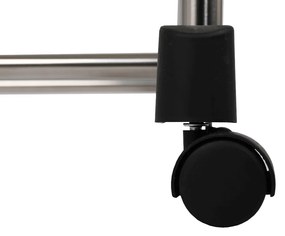 Cuier mobil, inox + plastic negru, SEBO