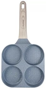 Tigaie cu 4 compartimente Klausberg KB 7822, 18,5 cm, Finisaj marmura, Inductie, Gri