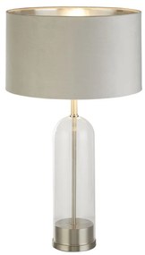 Veioza/Lampa de masa design decorativ Oxford nickel/gri