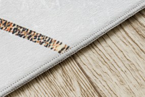 ANDRE 1171 covor lavabil cub, geometric anti-alunecare - negru / aur - SECUNDAR-COTATI PRODUSUL