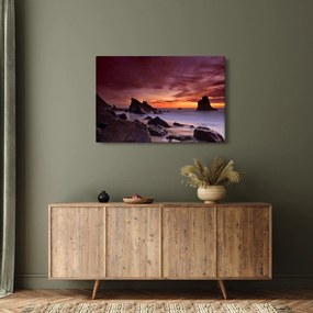 Tablou cu apus de soare pe mal (90x60 cm)