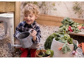 Coș de jucării pentru copii crem din material textil ø 30x23 cm Veggies – Lorena Canals