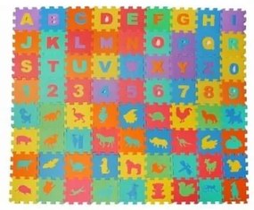 COVOR SPUMA TIP PUZZLE, PENTRU COPII, SPUMA EVA, 72 PIESE, 16X16 CM