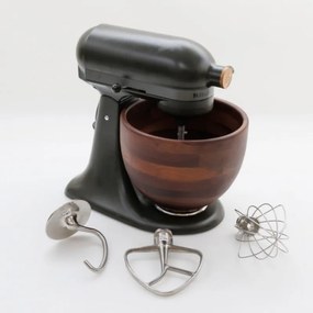 Mixer planetar KitchenAid Artisan Evergreen 5KSM180WSEEG, 300W, 4.7L, Actionare directa, 10 viteze, Cap înclinat, Bol din nuc, Verde inchis/Maro