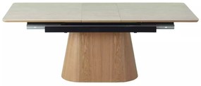 Masa extensibila Monaco travertin bej/stejar L160-200xl90 cm