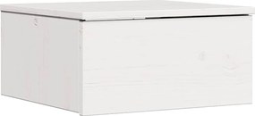 vidaXL Noptieră cu sertar Alb 37 x 35 x 18,5 cm Lemn masiv de pin