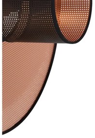 Aplică TOKYO Duolla SHINY 1xE27/15W/230V d. 50 cm cupru/negru