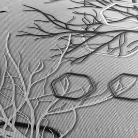Tablou abstract cu pomi (90x60 cm)