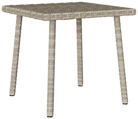 vidaXL Masuta de cafea gradina dreptunghiulara gri deschis polirattan