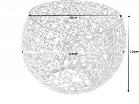 Masuta cu aspect deosebit Leaf 55cm, auriu