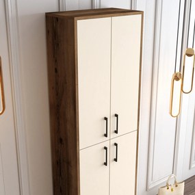 Comodă pentru pantofi Berlin A - Walnut, Cream