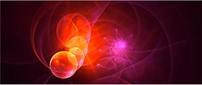 Tabloul modern cu abstracțiune roz (120x50 cm)
