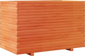 vidaXL Jardinieră de grădină, maro ceruit, 110x60x72cm, lemn masiv pin