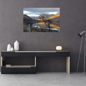 Tablou - Munții de lângă lac (90x60 cm)