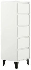 Comoda BOGAN 5S40, albă