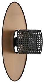 Aplică TOKYO Duolla RATTAN 1xE27/15W/230V d. 50 cm auriu/negru