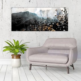 Tablou - Ilustrație de flori sălbatice (120x50 cm)