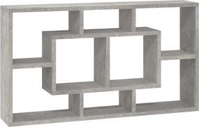 vidaXL Raft prezentare suspendat pe perete 8 compartimente, gri beton