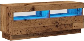vidaXL Dulap TV cu lumini LED lemn vechi 100x35x40 cm lemn prelucrat