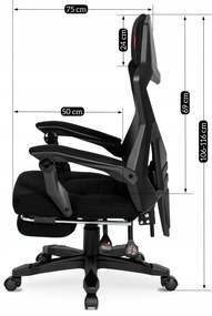 JAKS Scaun de gaming BING negru