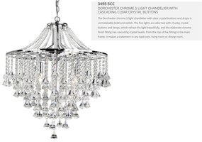 Lustra cristal design LUX Dorchester 5L 3495-5CC SRT