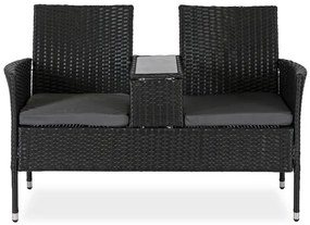 JAKS Mobilier din ratan negru Kent