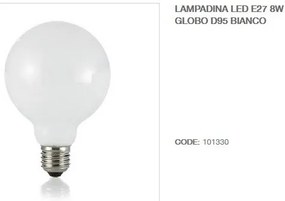 Bec LED E27 8W GLOBO D95 BIANCO 3000K 101330