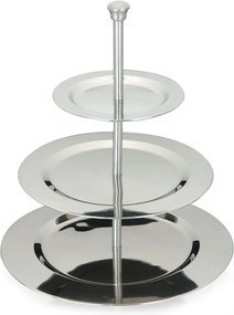 Etajera pentru prajituri / fructe EH Excellent Houseware, Inox, 3 nivele, Gri