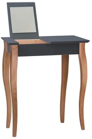 Măsuță de toaletă cu oglindă Ragaba Dressing Table, lungime 65 cm, gri grafit