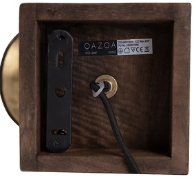 Spotlight industrial de plafon din bronz cu lemn 18 cm - Mangoes