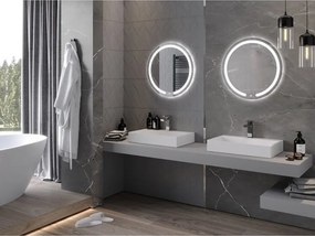 Mexen Rose oglindă de baie iluminată, rotundă 60 cm, LED 6000K, antiaburire - 9810-060-060-611-00