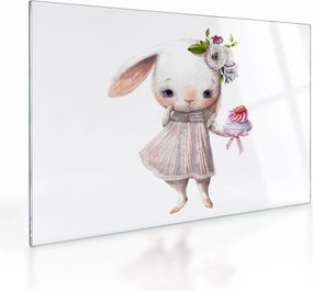 Tablou pe sticlă - Animăluț în acuarelă N⁰1 (70x50 cm)