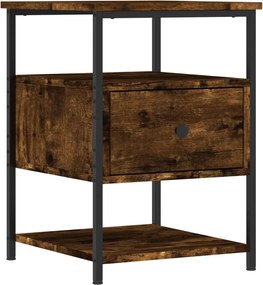 vidaXL Noptieră, stejar fumuriu, 40x42x56 cm, lemn compozit